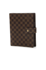 Couverture d'agenda grand modèle à anneaux - Damier Ebene