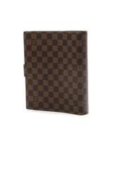 Couverture d'agenda grand modèle à anneaux - Damier Ebene