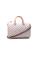 Sac Speedy Bandoulière 30 tressé - Damier Azur