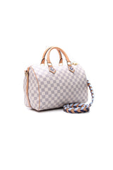 Sac Speedy Bandoulière 30 tressé - Damier Azur