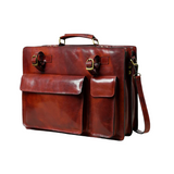 Attaché-case en cuir prestige sang de bœuf
