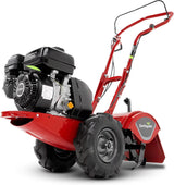 VIRLALA Earthquake Victory Rear Tine Tiller with 212cc Viper 4-cycle engine, showing the powerful tiller and its rear tine design.