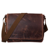 Sac bandoulière en cuir vieilli robuste