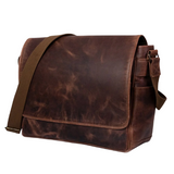 Sac bandoulière en cuir vieilli robuste