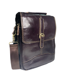Vintage Noir Compact Leather Crossbody