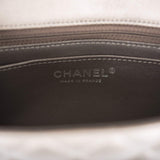 Sac Chanel Mini Rectangulaire à Rabat en Agneau Ruthénium et Quincaillerie Argentée