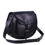 Sac en cuir vintage Noir Crescent