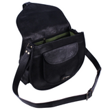 Sac en cuir vintage Noir Crescent