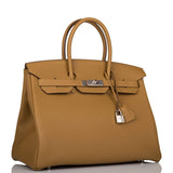 Hermès Birkin 35 Bronze D'Or Togo Bijouterie Palladium