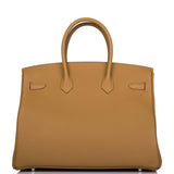 Hermès Birkin 35 Bronze D'Or Togo Bijouterie Palladium