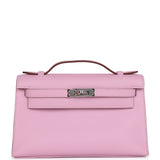 Hermes Kelly Pochette Mauve Sylvestre Swift Palladium