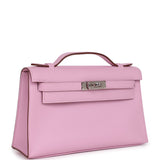 Hermes Kelly Pochette Mauve Sylvestre Swift Palladium