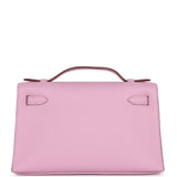 Hermes Kelly Pochette Mauve Sylvestre Swift Palladium