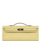 Hermès Kelly Cut Jaune Poussin Epsom Finition Palladium
