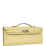Hermès Kelly Cut Jaune Poussin Epsom Finition Palladium
