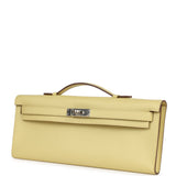 Hermès Kelly Cut Jaune Poussin Epsom Finition Palladium