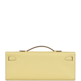 Hermès Kelly Cut Jaune Poussin Epsom Finition Palladium