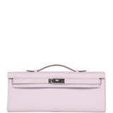 Hermès Kelly Cut Mauve Pâle Swift Palladium