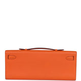 Hermès Kelly Cut Orange Swift Finition Palladium