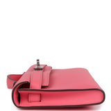 Hermès Kelly Cut Rose Azalée Swift Métal Argenté Palladium