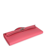 Hermès Kelly Cut Rose Azalée Swift Métal Argenté Palladium