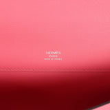 Hermès Kelly Cut Rose Azalée Swift Métal Argenté Palladium