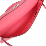 Hermès Kelly Cut Rose Azalée Swift Métal Argenté Palladium