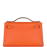 Hermes Kelly Pochette Orange Verso Swift Gold Hardware