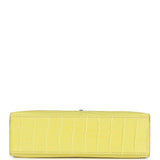 Hermes Kelly Pochette Alligator mat lime Clous palladium