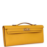 Hermes Kelly Cut Jaune Ambre Swift Finition Or