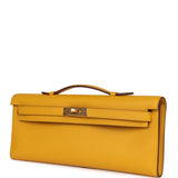 Hermes Kelly Cut Jaune Ambre Swift Finition Or