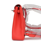 Sac à dos Hermes Mini Kelly Jump Orange Field Swift Palladium