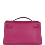 Hermès Kelly Pochette Rose Pourpre Swift Palladium