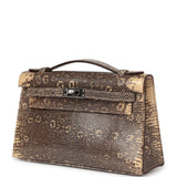Hermès Kelly Pochette Lézard Varanus Salvator du Désert Accastillage Palladium