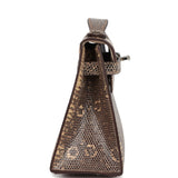 Hermès Kelly Pochette Lézard Varanus Salvator du Désert Accastillage Palladium