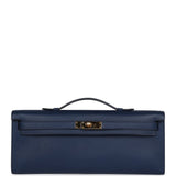 Hermès Kelly Cut Bleu Navy Swift Finition Or
