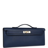 Hermès Kelly Cut Bleu Navy Swift Finition Or