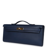 Hermès Kelly Cut Bleu Navy Swift Finition Or
