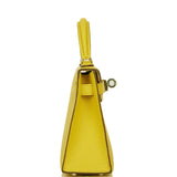 Hermès Kelly Sellier 20 Jaune de Naples Verso Chèvre Palladium
