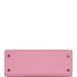 Hermès Kelly Sellier 25 Rose 5P Verso Madame Finition Palladium