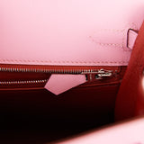 Hermès Kelly Sellier 25 Rose 5P Verso Madame Finition Palladium