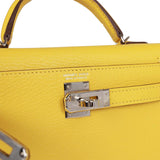 Hermes Kelly Sellier 20 Jaune de Naples Verso Chèvre Palladium Hardware