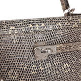 Hermes Kelly Sellier 25 Ombre Varanus Salvator Lizard Palladium Hardware