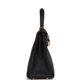 Hermès Kelly Retourné 25 Noir Togo Métal Doré