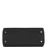 Hermès Kelly Retourné 25 Noir Togo Métal Doré