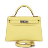 Hermès Kelly Sellier 20 Limoncello Chèvre Bijouterie Palladium