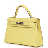 Hermès Kelly Sellier 20 Limoncello Chèvre Bijouterie Palladium