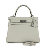 Hermès Kelly Retourne 28 Gris Neve Togo Bijouterie Palladium