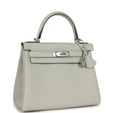 Hermès Kelly Retourne 28 Gris Neve Togo Bijouterie Palladium