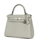 Hermès Kelly Retourne 28 Gris Neve Togo Bijouterie Palladium